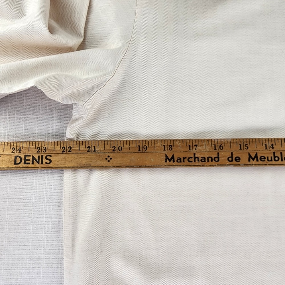 Hart Schaffner Marx Dress Shirt Mens 15.5/33 Cream Regular Fit Pima Cotton - Picture 8 of 10